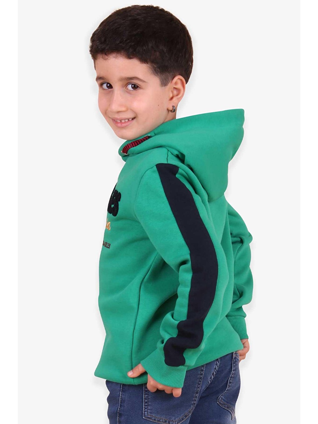 Erkek Çocuk Sweatshirt Süzene Nakışlı Yeşil (10 Yaş)-1