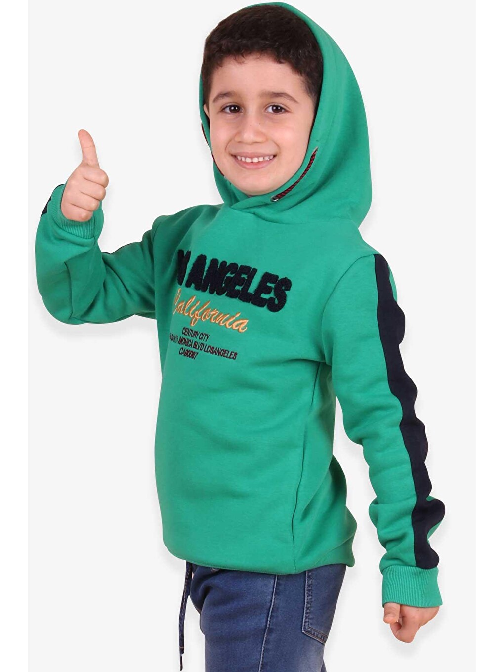 Erkek Çocuk Sweatshirt Süzene Nakışlı Yeşil (10 Yaş)-2