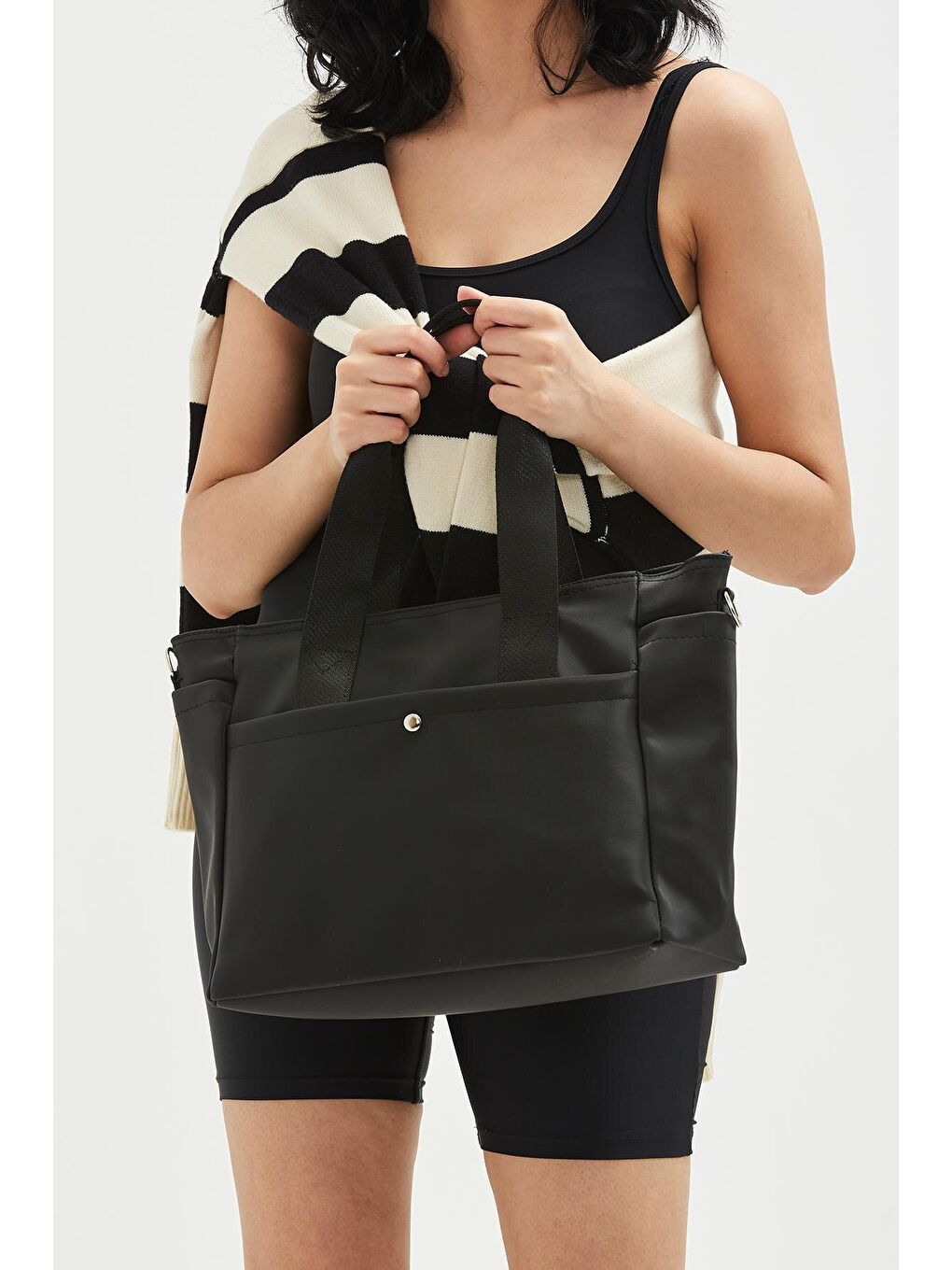 Uzun Askılı Milena Kadın Çapraz Çanta Siyah-1