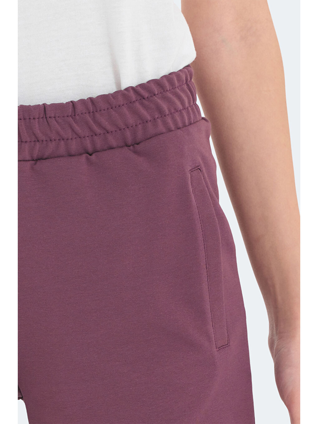 RAMLAH I Kadın Cepli Mürdüm Şort-3