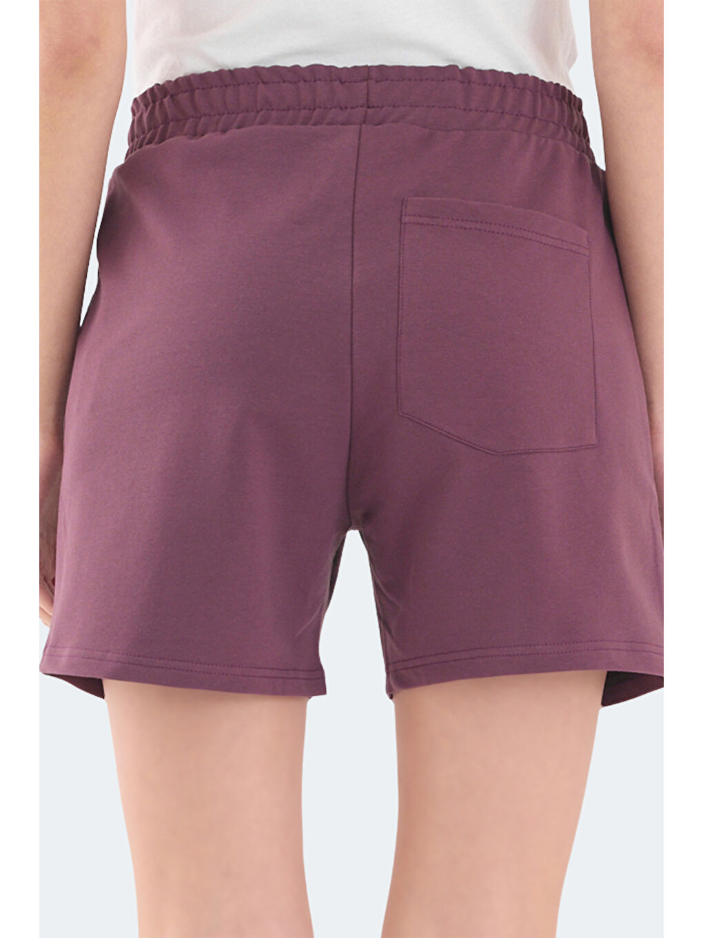 RAMLAH I Kadın Cepli Mürdüm Şort-5