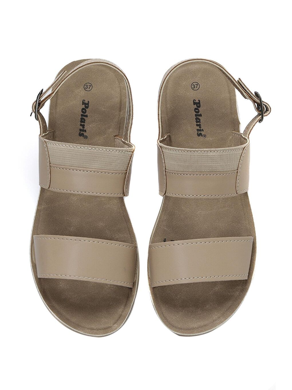 321765.Z 3FX Bej Kadın Düz Sandalet-3