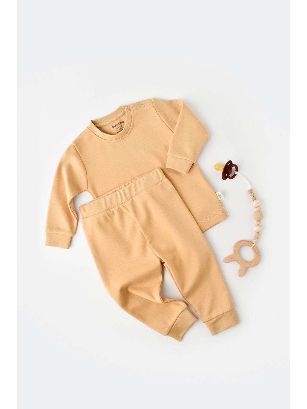 Sarı Organik Pantolon & Tshirt Set