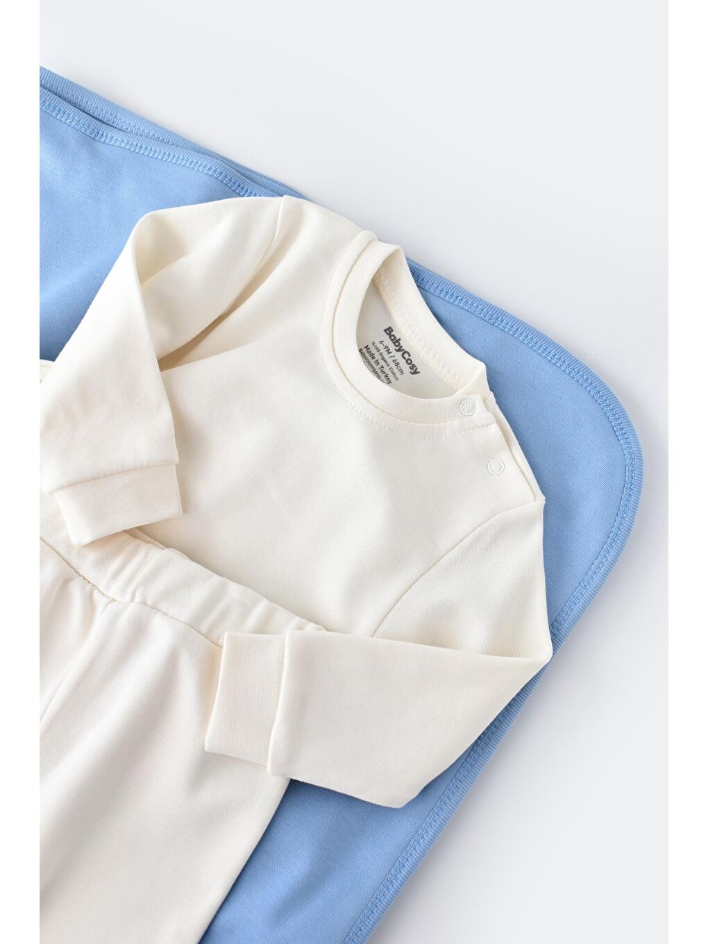 Ekru Organik Pantolon - Tshirt Set-1