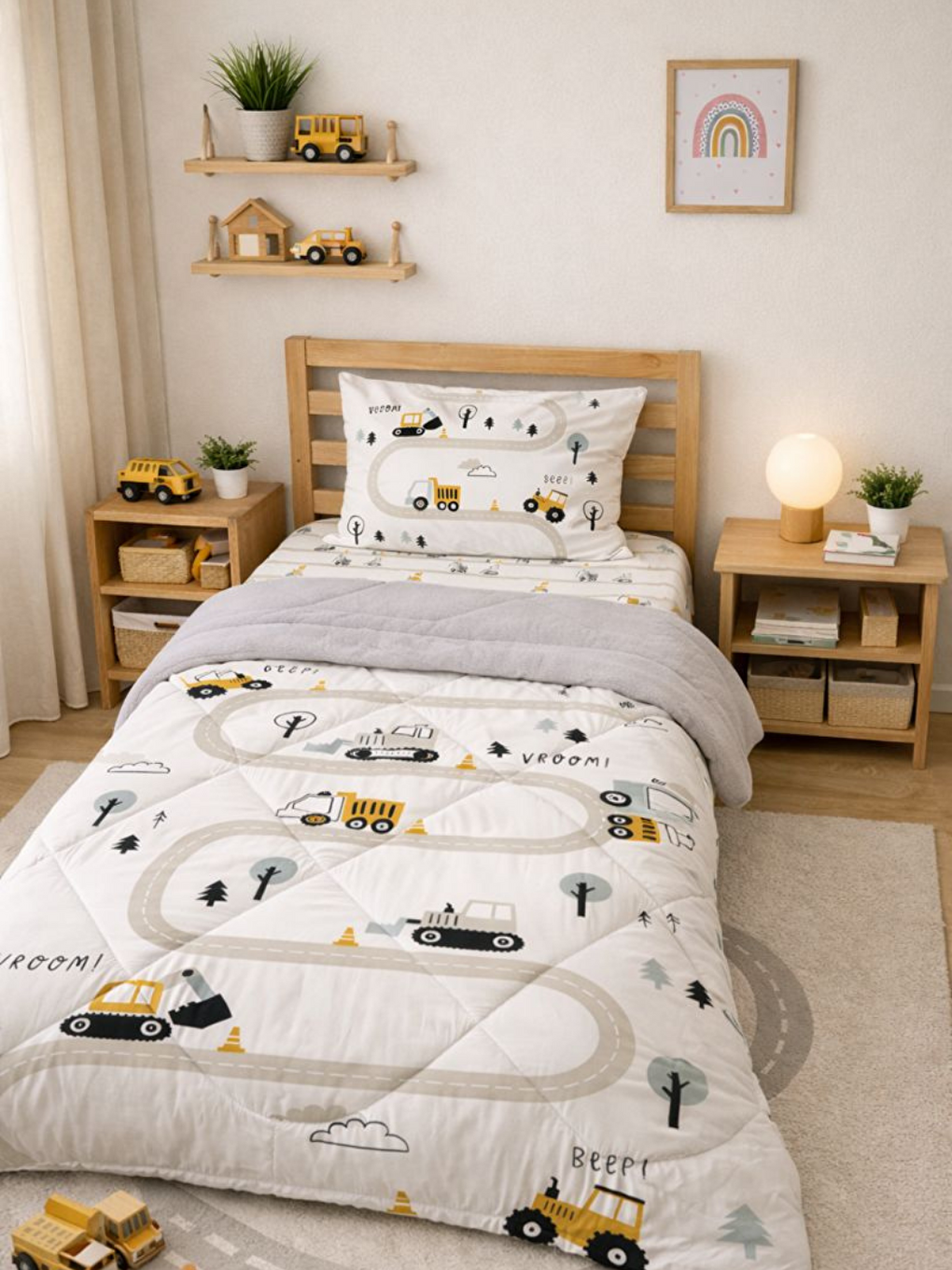 Karışık Tek Kişilik 160x220 cm Welsoft Çift Taraflı Silikon Yorgan Ve Uyku Seti-2