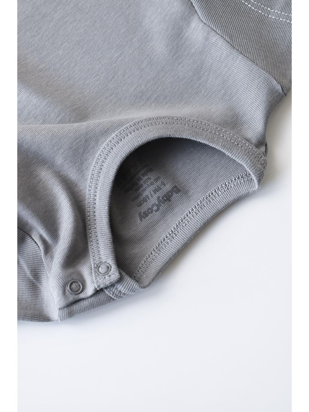 Gri Organik Kısa Kollu Badi-2