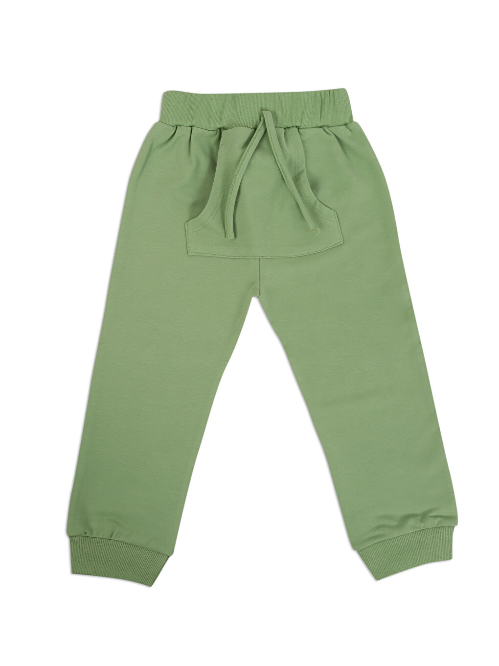 Sarı Bisiklet Yaka Erkek Bebek Sweatshirt ve Eşofman Alt 2'li Takım-2