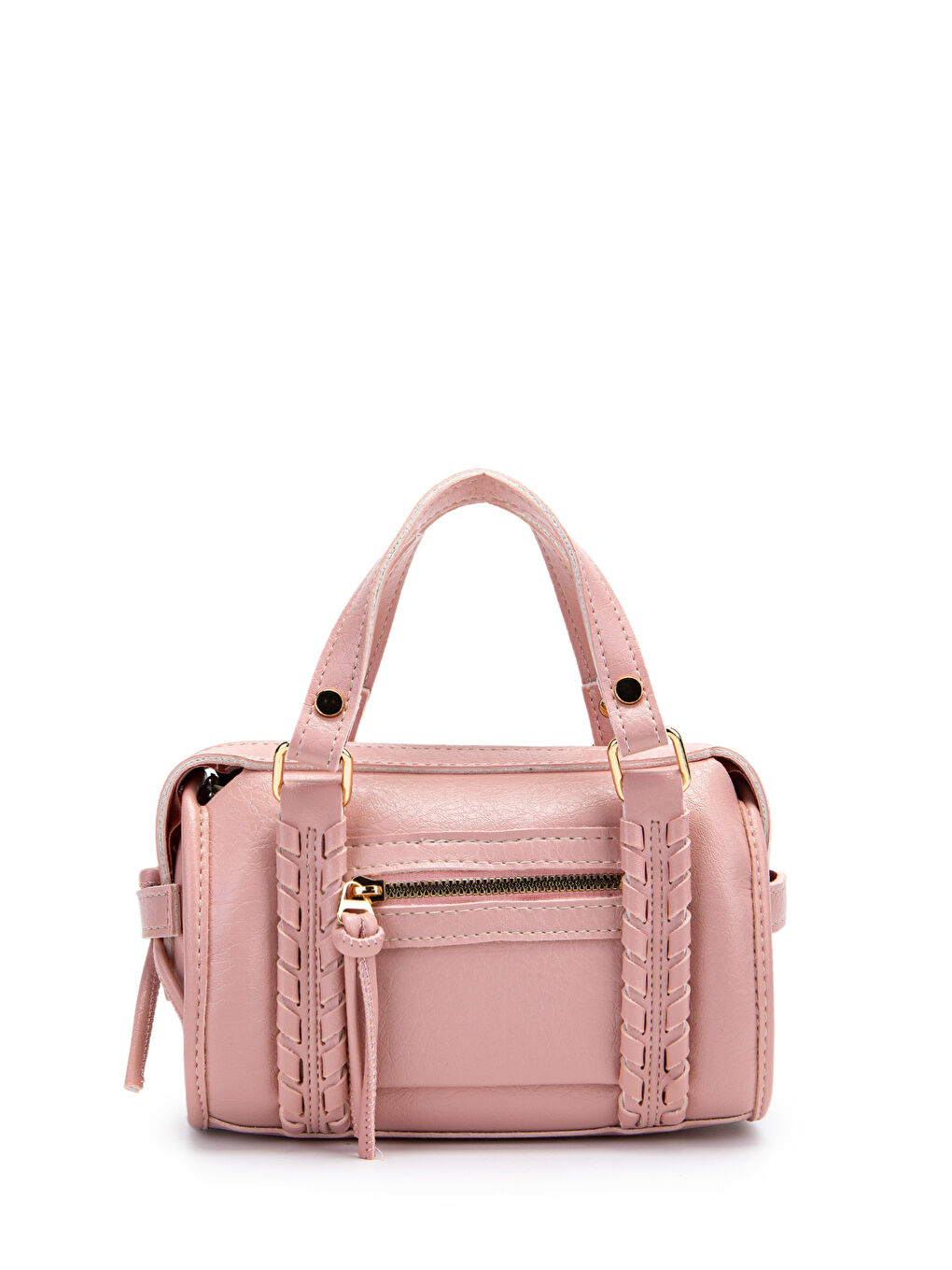 Pembe Örgü Ve Sarkıt Detaylı Jimmy Kadın Çapraz Çanta Pudra