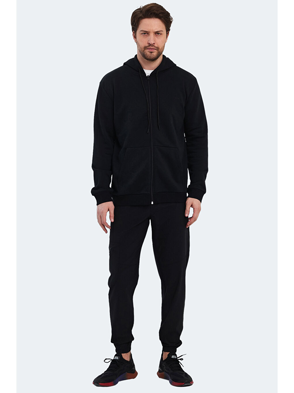 KLARA I  Erkek Fermuarlı Sweatshirt Siyah-6