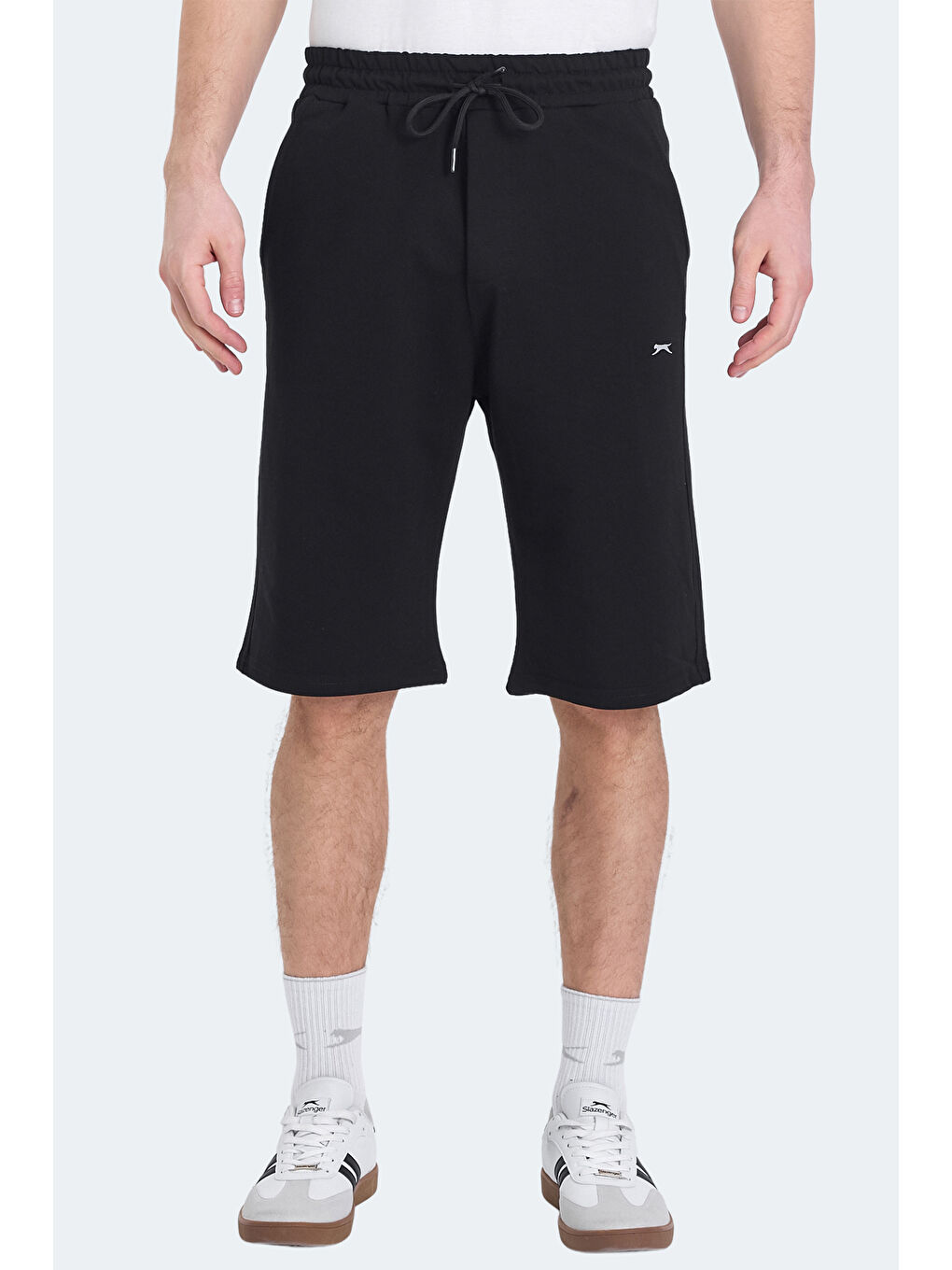 KALEV Erkek Cepli Kapri Siyah Şort-1