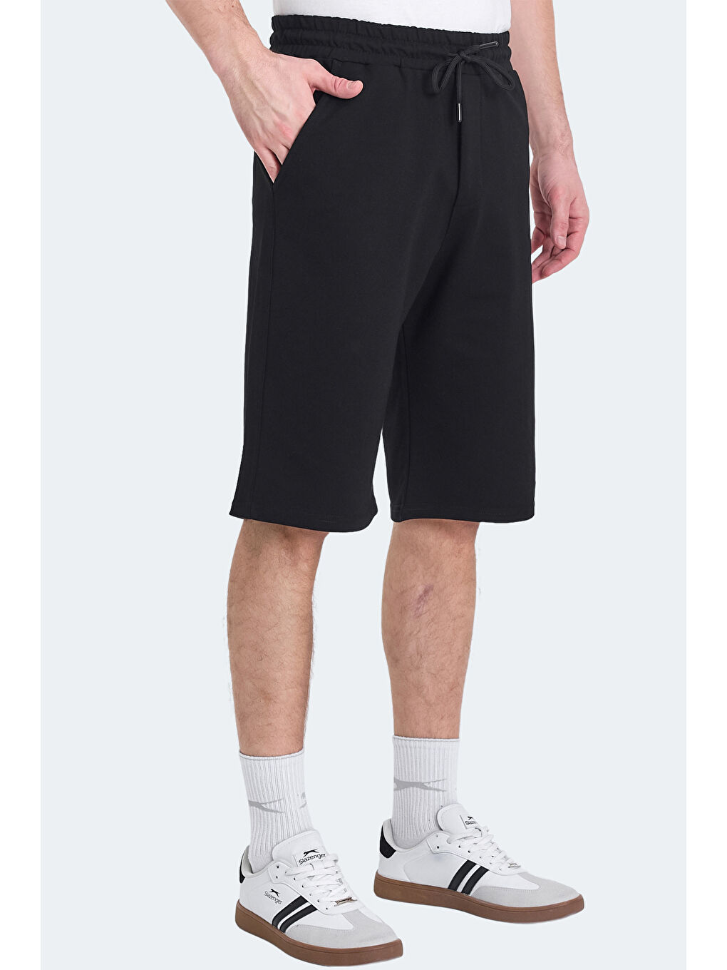 KALEV Erkek Cepli Kapri Siyah Şort-2