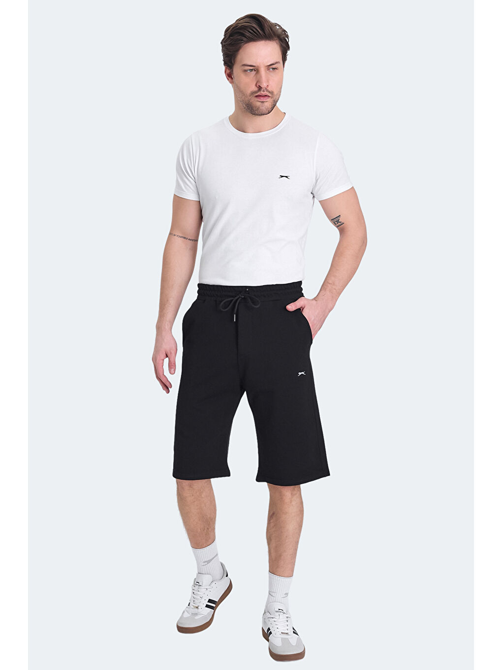 KALEV Erkek Cepli Kapri Siyah Şort-3