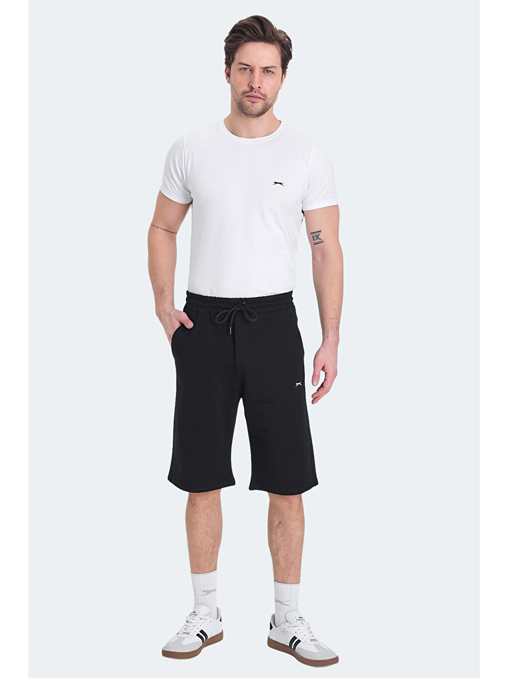 KALEV Erkek Cepli Kapri Siyah Şort-6