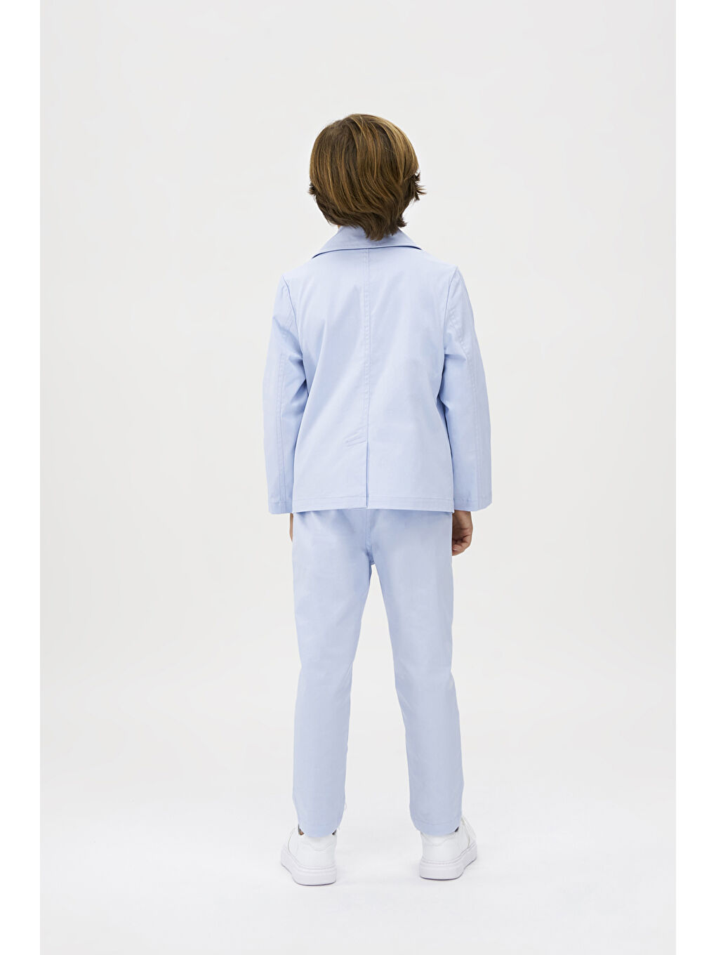 Erkek Çocuk Düğmeli Mavi Ceket-1