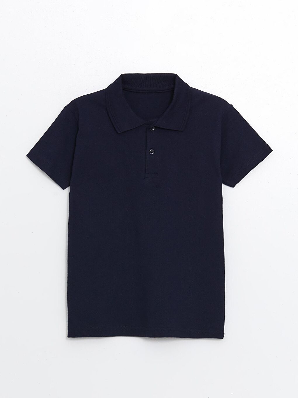 Lacivert Kids Polo Yaka Basic Kısa Kollu Erkek Çocuk Tişört