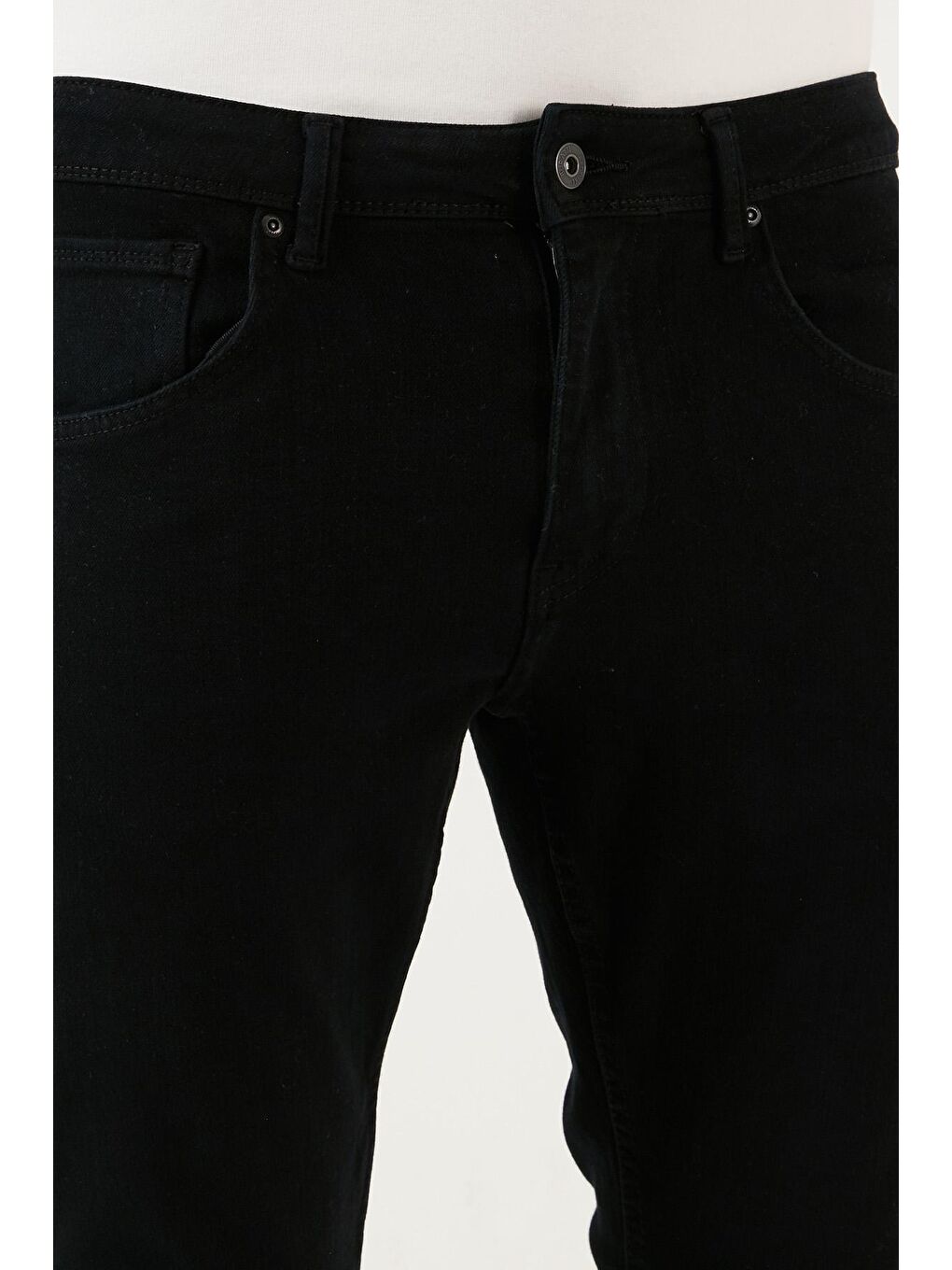 Siyah Pamuklu Yüksek Bel Slim Fit Dar Paça Jeans 3300J29TOKYO-4