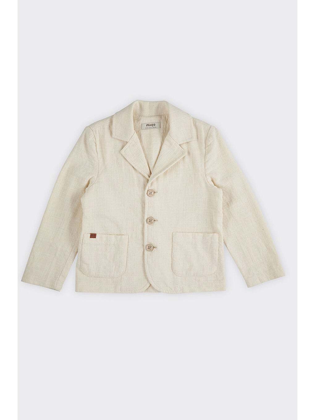 Erkek Çocuk Düğme Detaylı Bej Ceket-2