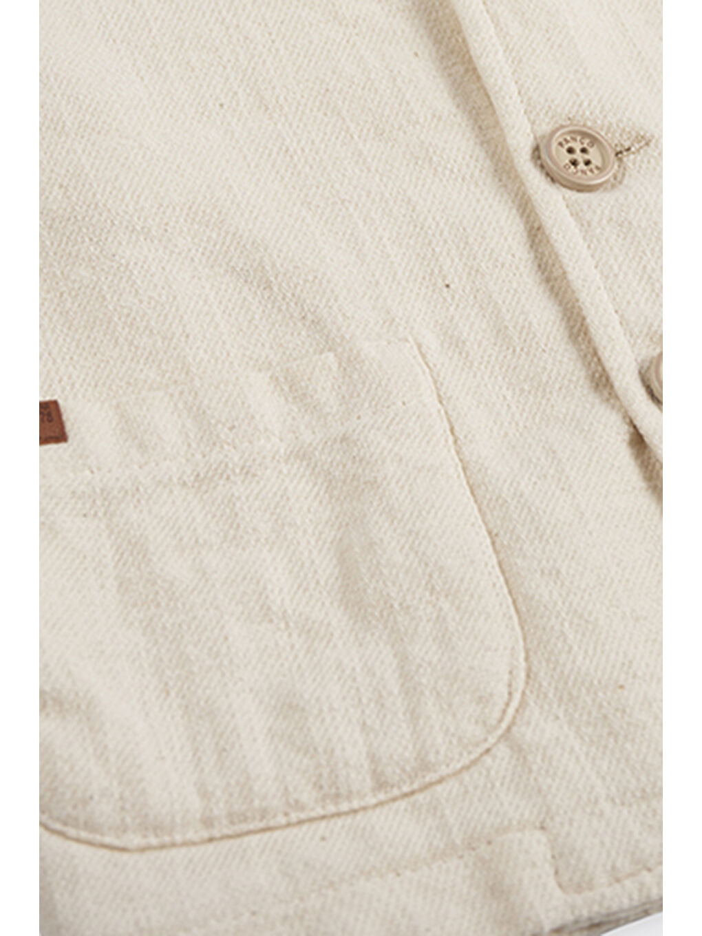 Erkek Çocuk Düğme Detaylı Bej Ceket-4