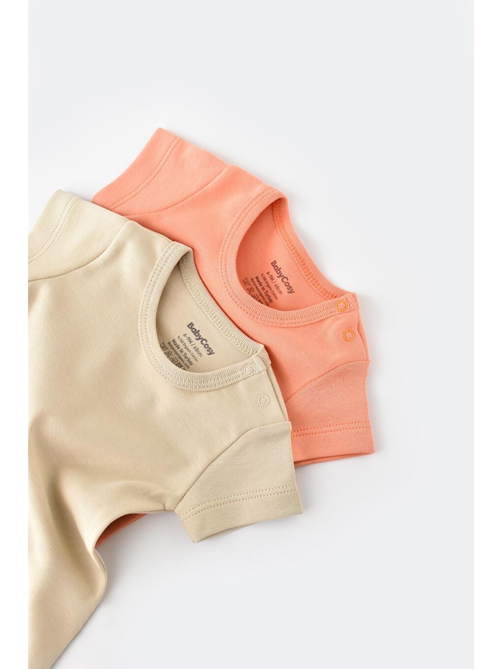 Ekru Organik 2li Kısa Kollu Badi CSY3022-1