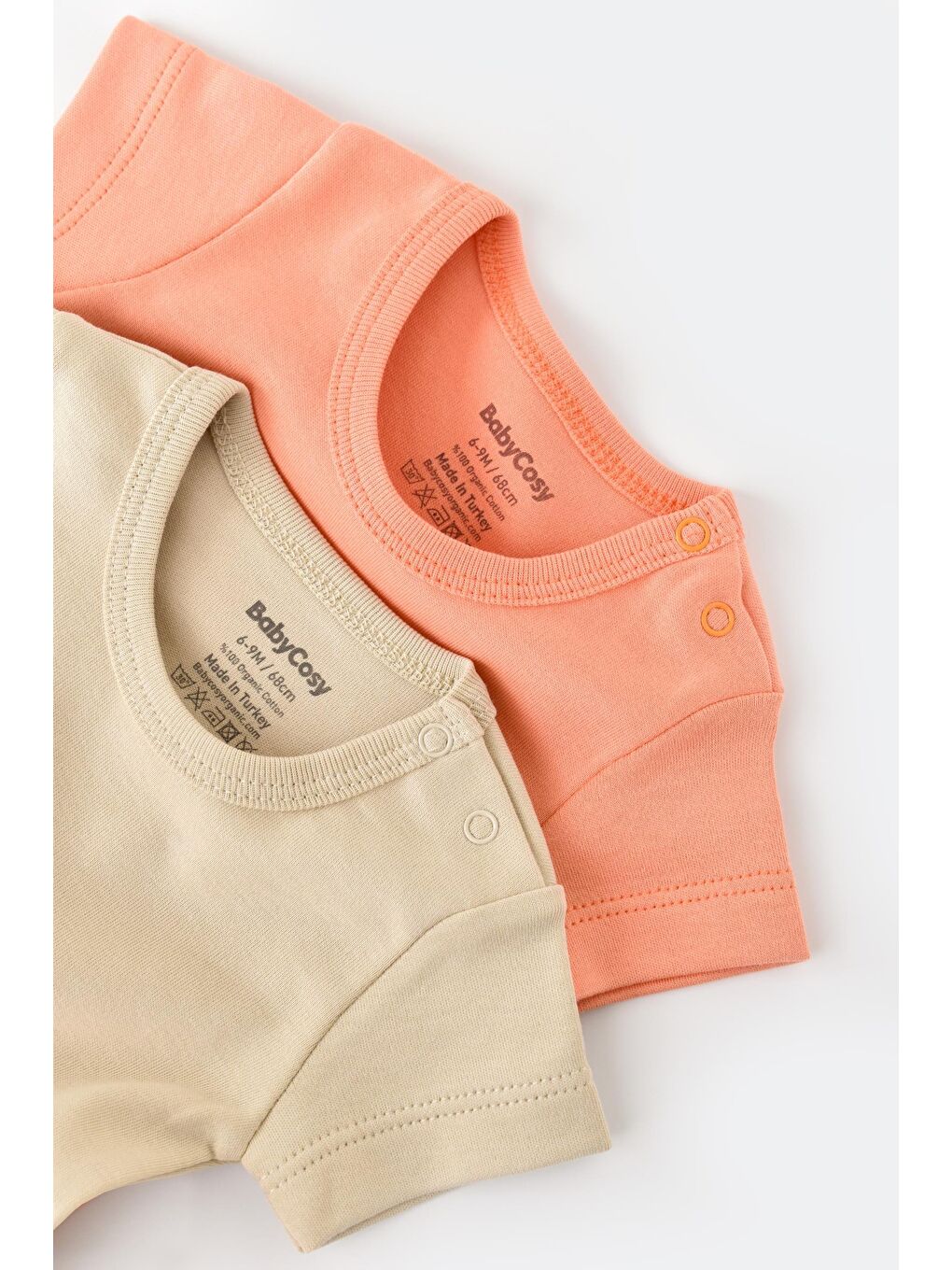 Ekru Organik 2li Kısa Kollu Badi CSY3022-2