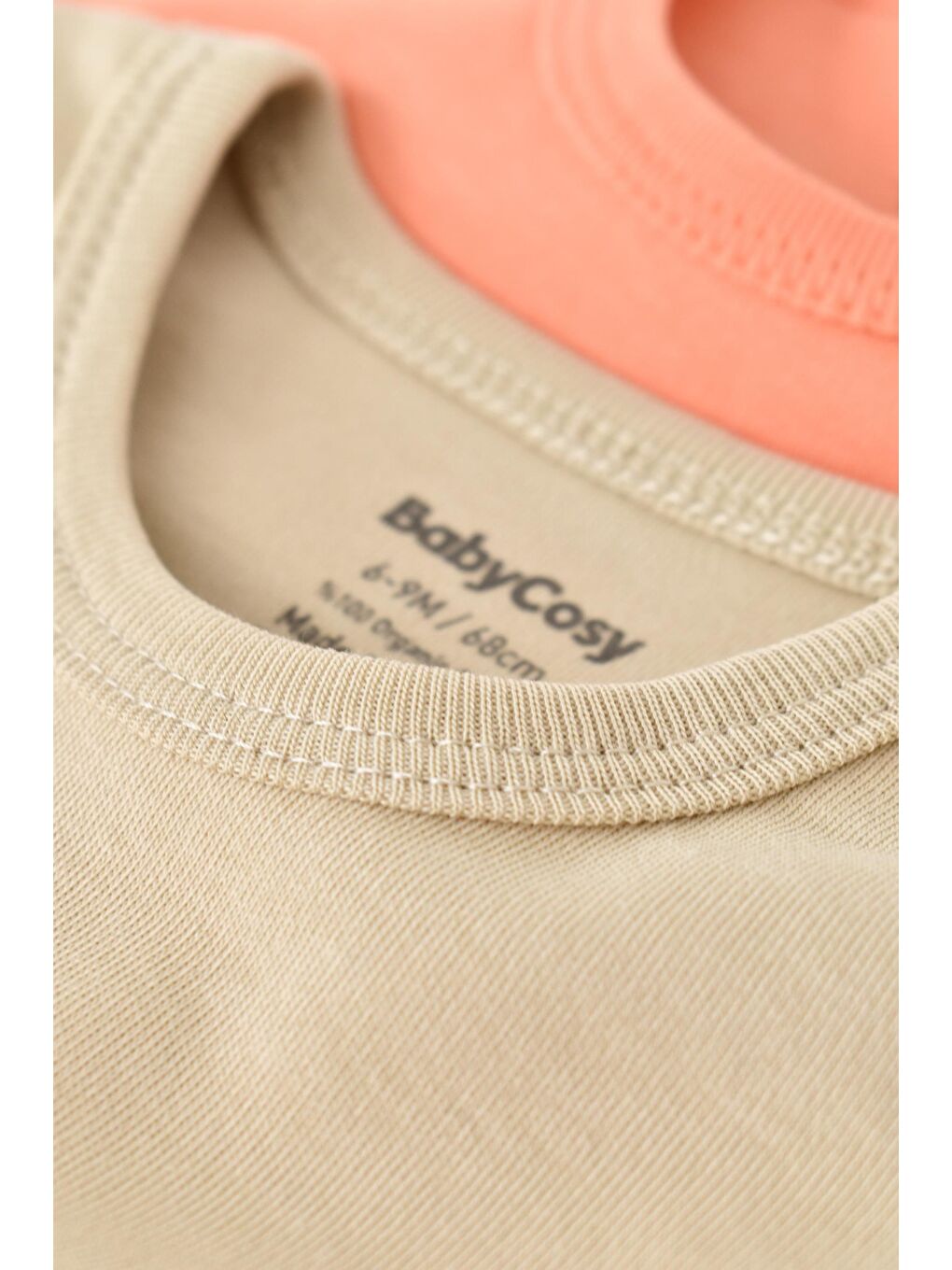 Ekru Organik 2li Kısa Kollu Badi CSY3022-3