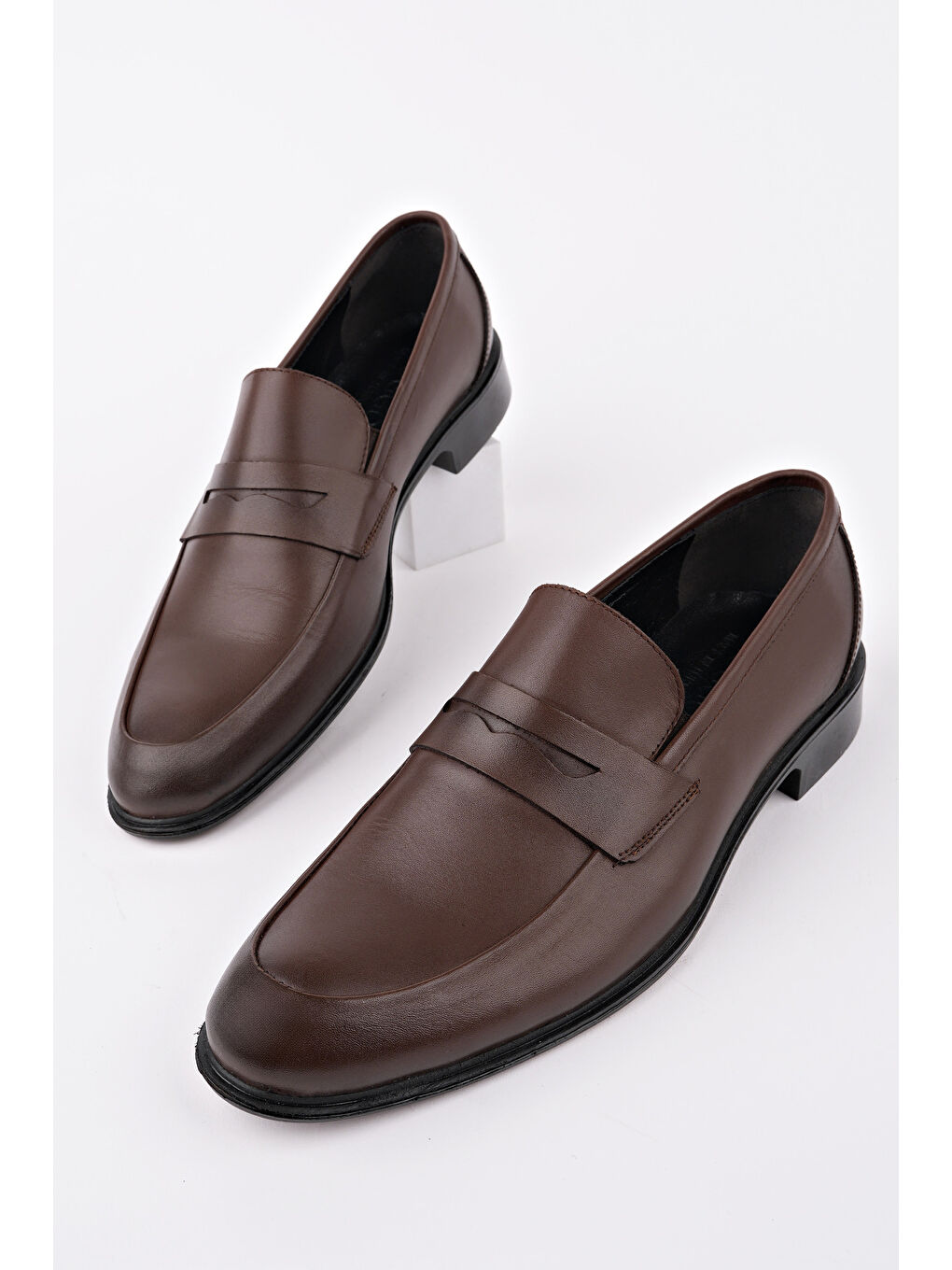Kahverengi H0140 Erkek Günlük Klasik Hakiki Deri Ayakkabı-1