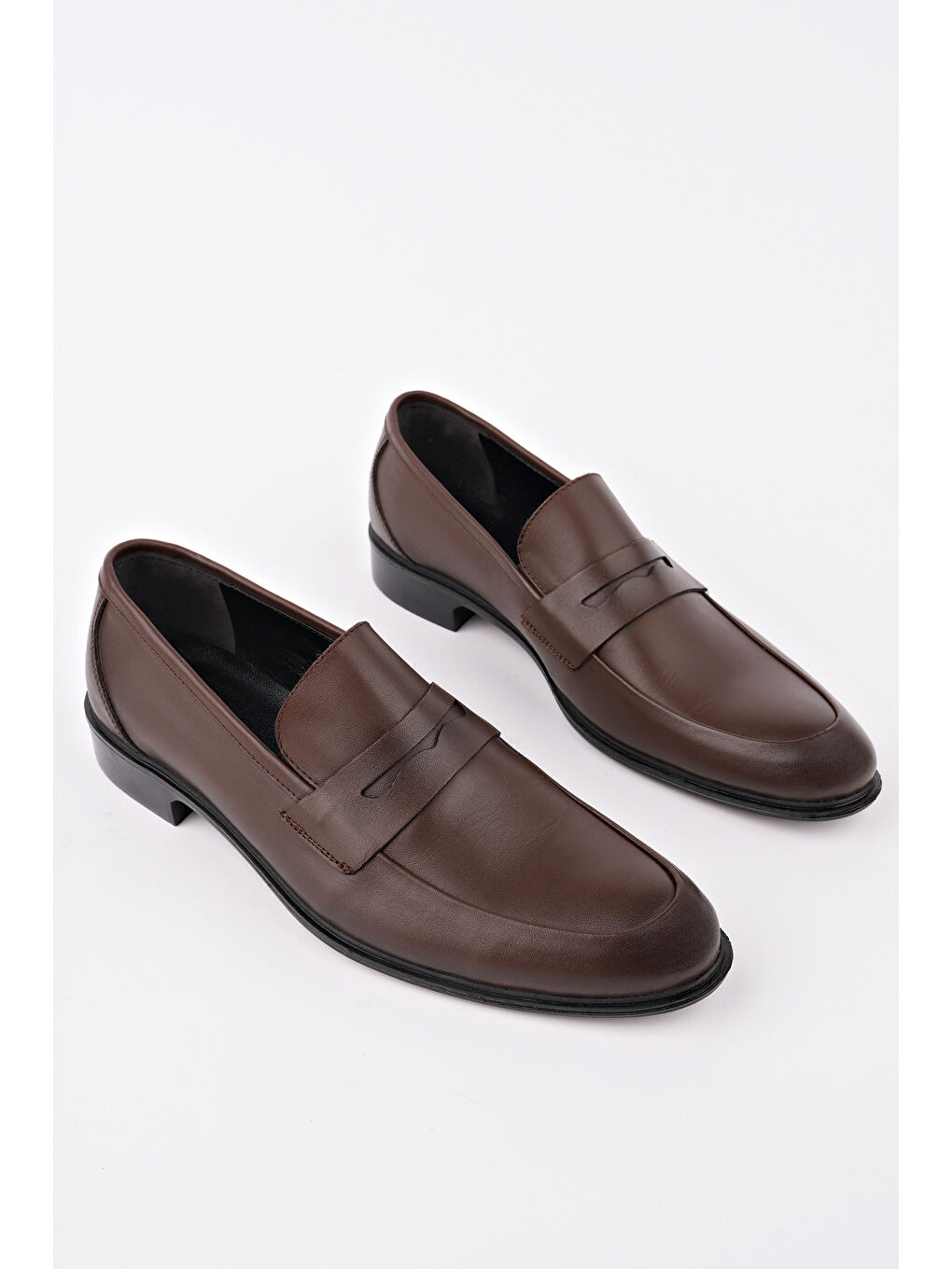 Kahverengi H0140 Erkek Günlük Klasik Hakiki Deri Ayakkabı-2