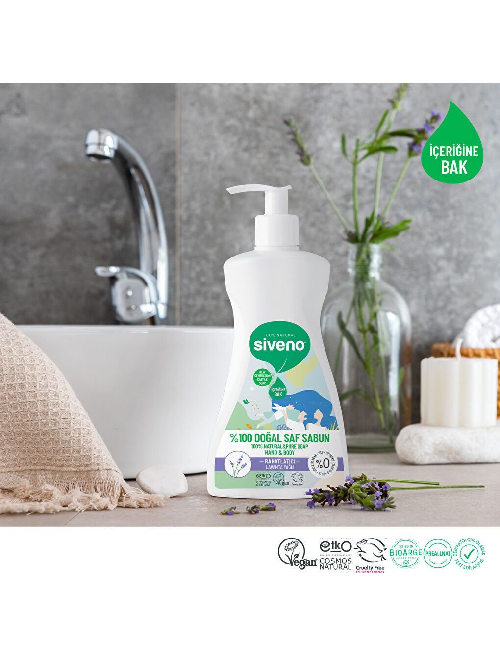 %100 Doğal Sıvı Kastil Sabun Lavanta Yağlı Cildi Rahatlatıcı Nemlendirici Arındırıcı Vegan 300 ml-2