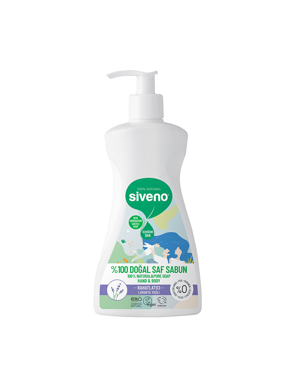 %100 Doğal Sıvı Kastil Sabun Lavanta Yağlı Cildi Rahatlatıcı Nemlendirici Arındırıcı Vegan 300 ml-3