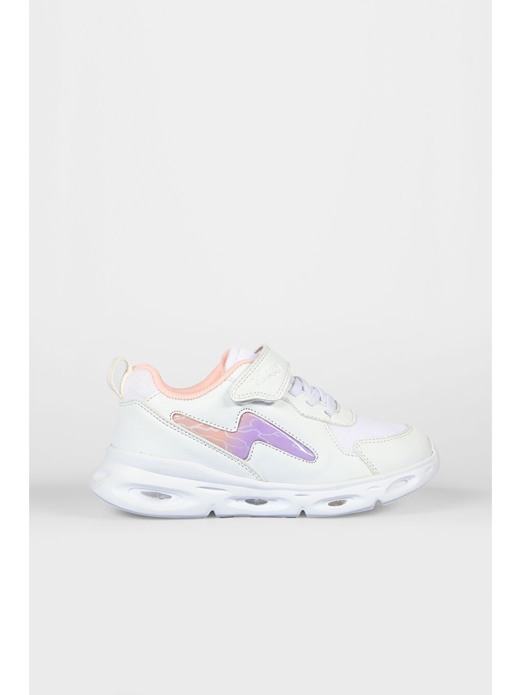 Fash Işıklı Kız Okul Öncesi Beyaz/Pudra Spor Ayakkabı-1