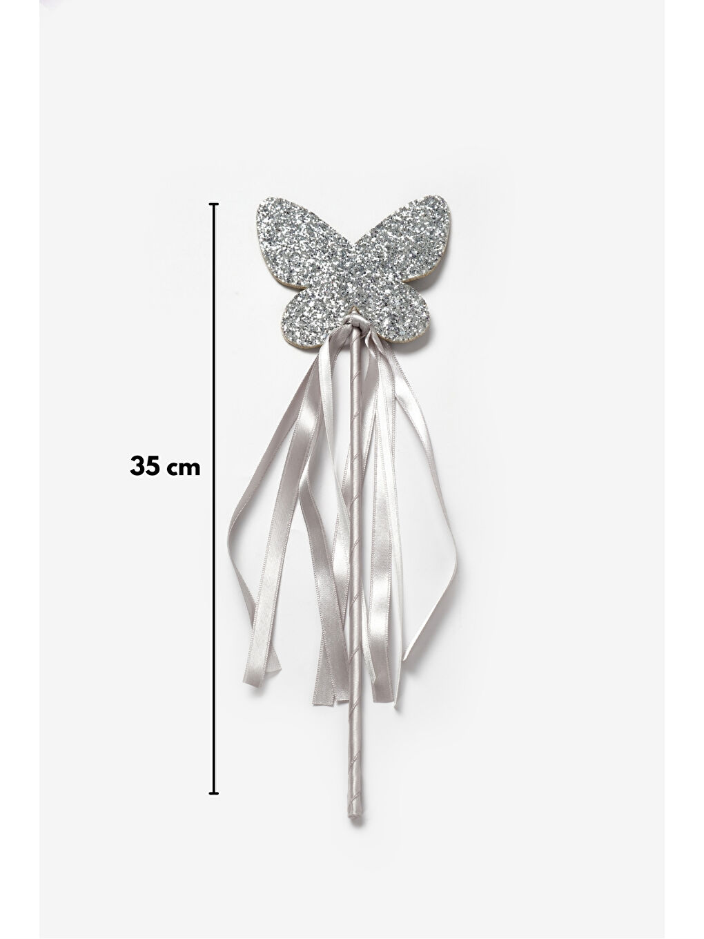 Sarı Altın Kelebek Figürlü Püsküllü Parti Asası-2