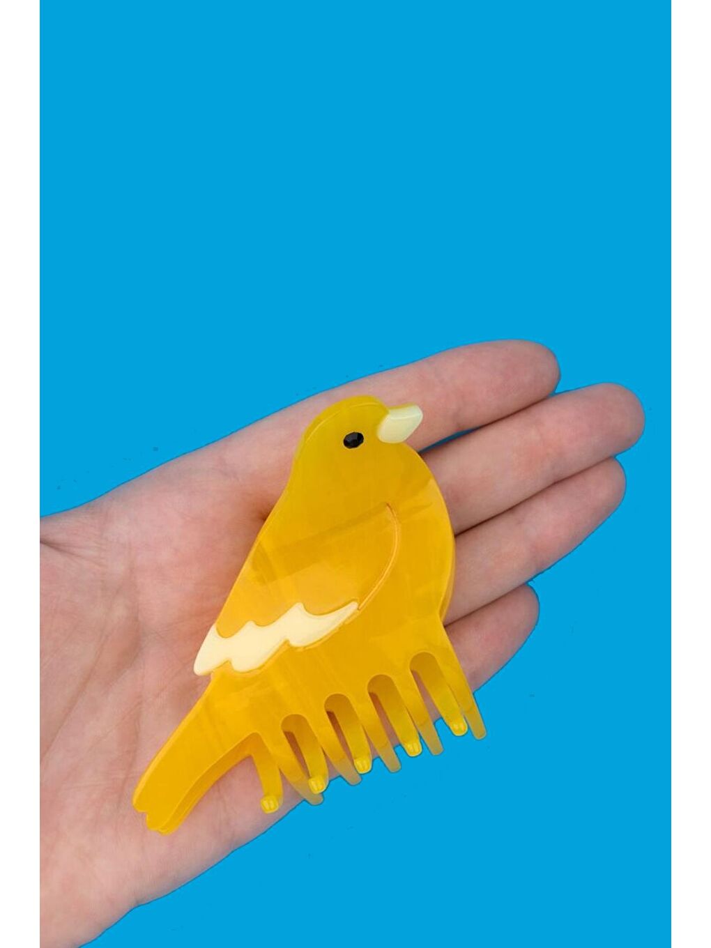 Sarı Kanarya Lüks Kemik Mandal Toka-2