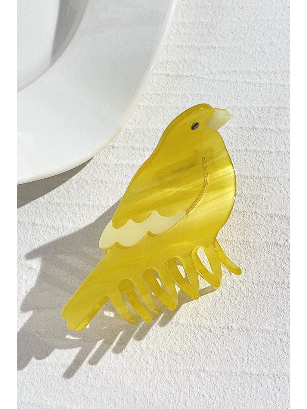 Sarı Kanarya Lüks Kemik Mandal Toka-1