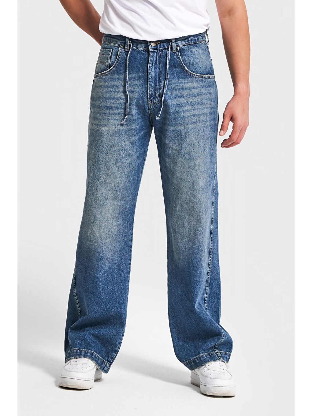 Mavi Erkek T.Kot Rengi NC17 2w5-32 Relaxed Baggy Fit Kemeri Bağcıklı İç Boy 79cm %100 Pamuk Denim Jean