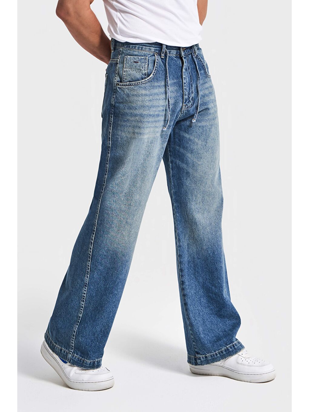 Mavi Erkek T.Kot Rengi NC17 2w5-32 Relaxed Baggy Fit Kemeri Bağcıklı İç Boy 79cm %100 Pamuk Denim Jean-3