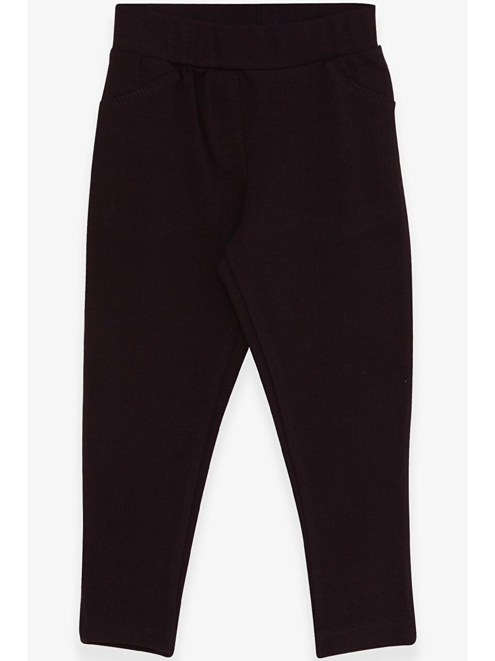 Kız Çocuk Tayt Pantolon Arkası Cepli Siyah (2-6 Yaş)