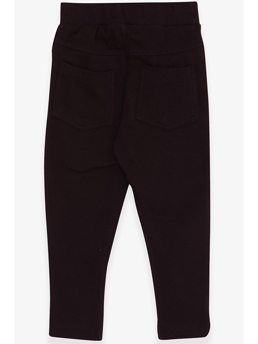 Kız Çocuk Tayt Pantolon Arkası Cepli Siyah (2-6 Yaş)-1