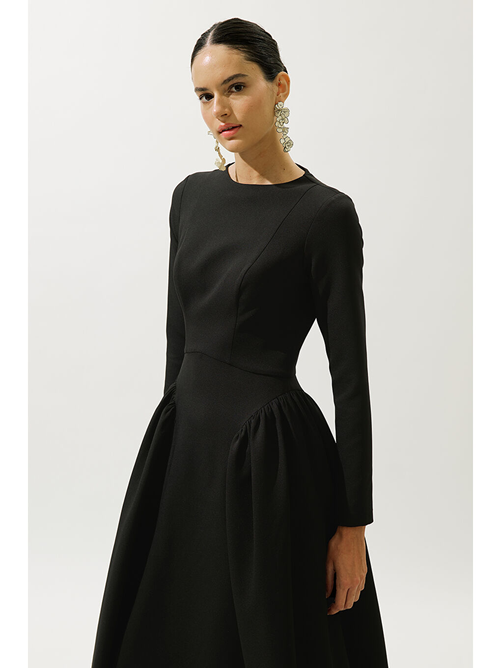 Lora Abiye Elbise Siyah-2