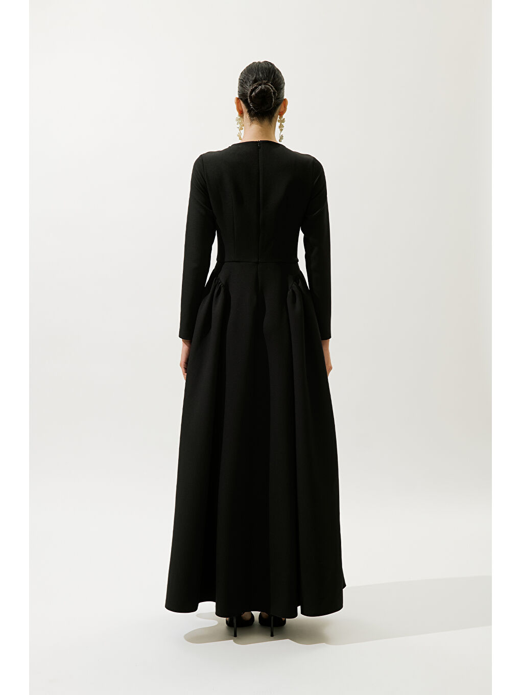 Lora Abiye Elbise Siyah-7