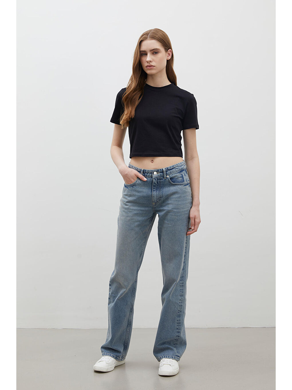 1975 Mıd-Rıse Denim Pantolon Mavi-1