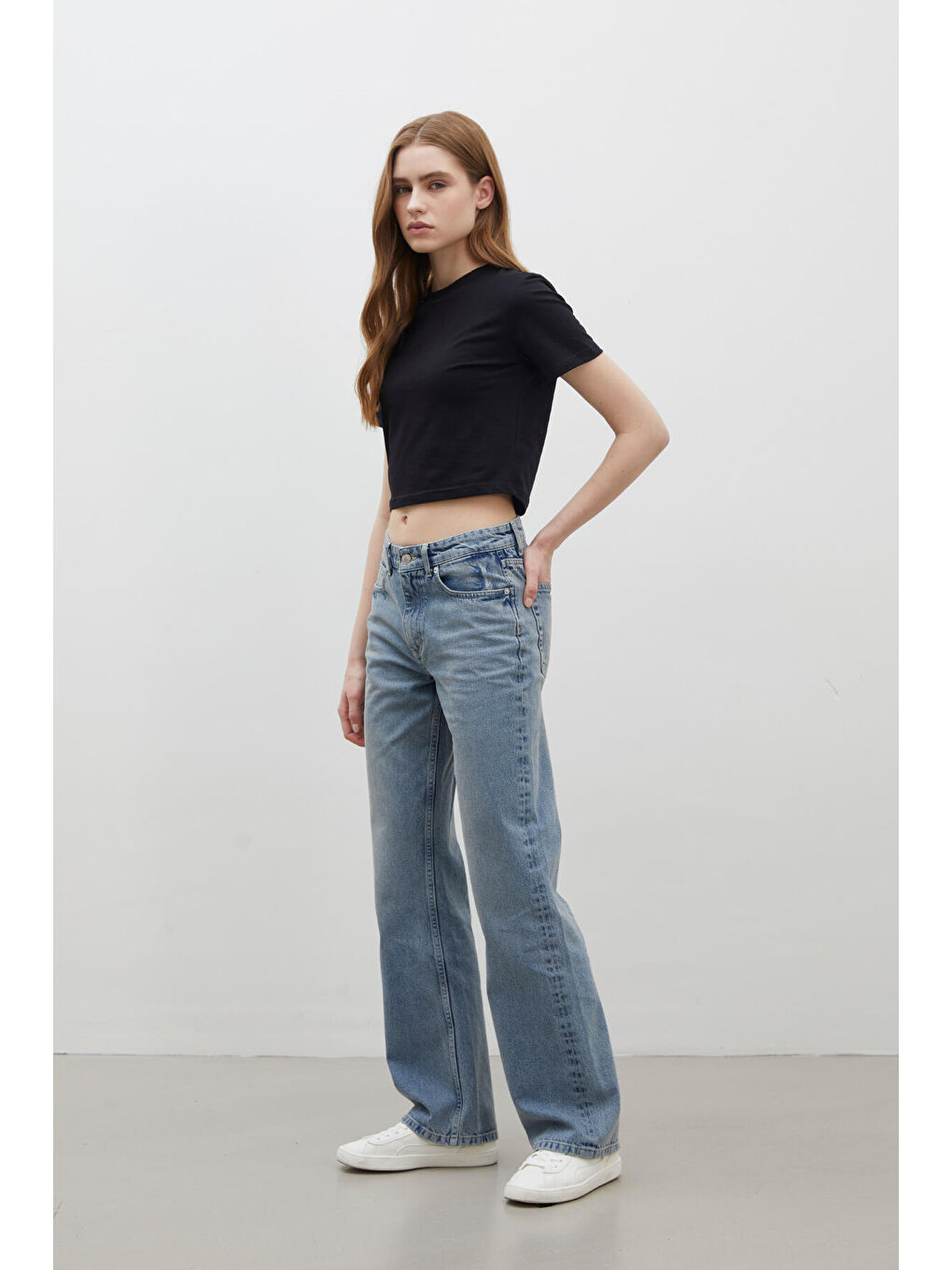 1975 Mıd-Rıse Denim Pantolon Mavi-4