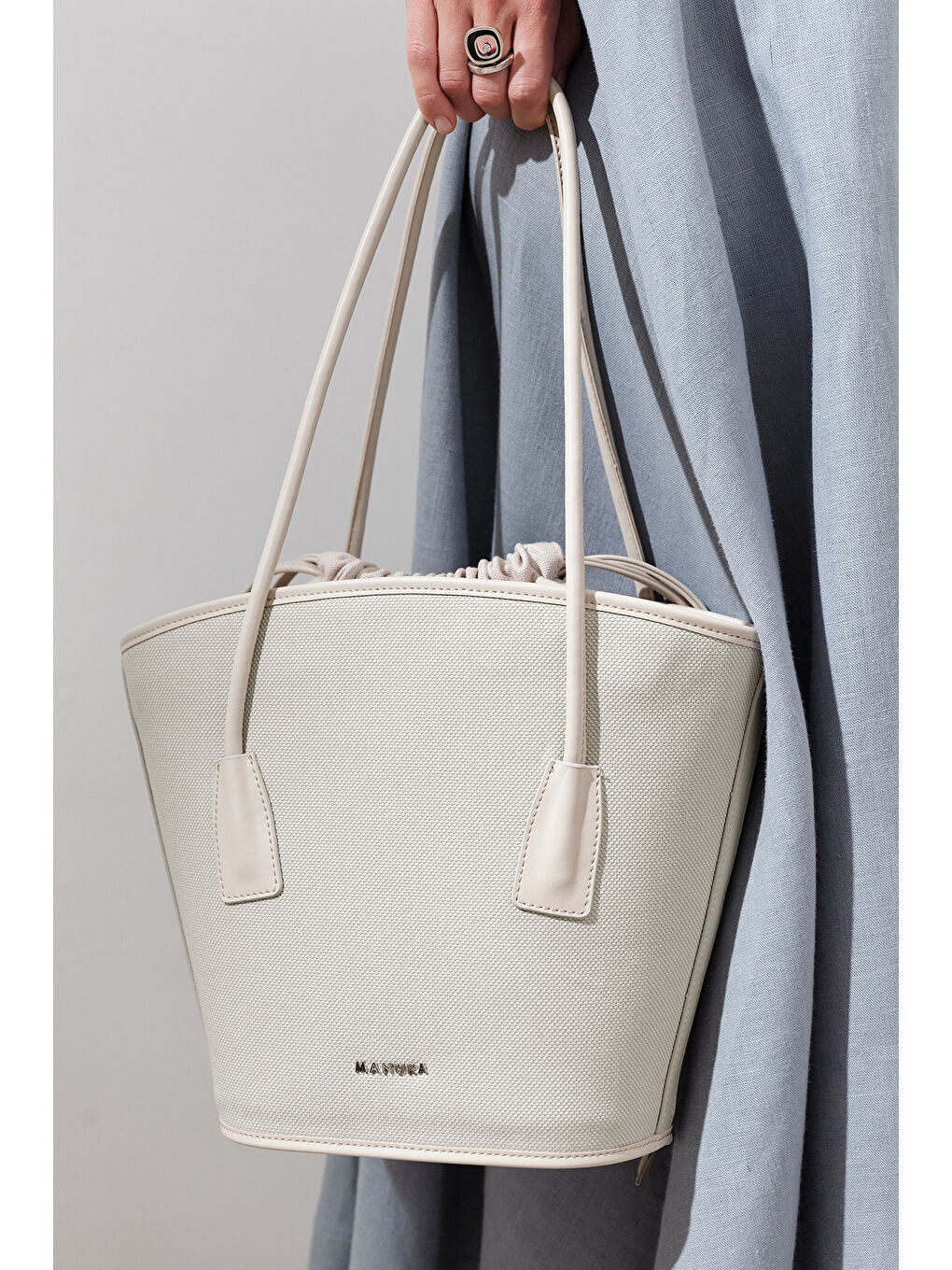 Yeşil Kanvas Kova Çanta Çağla