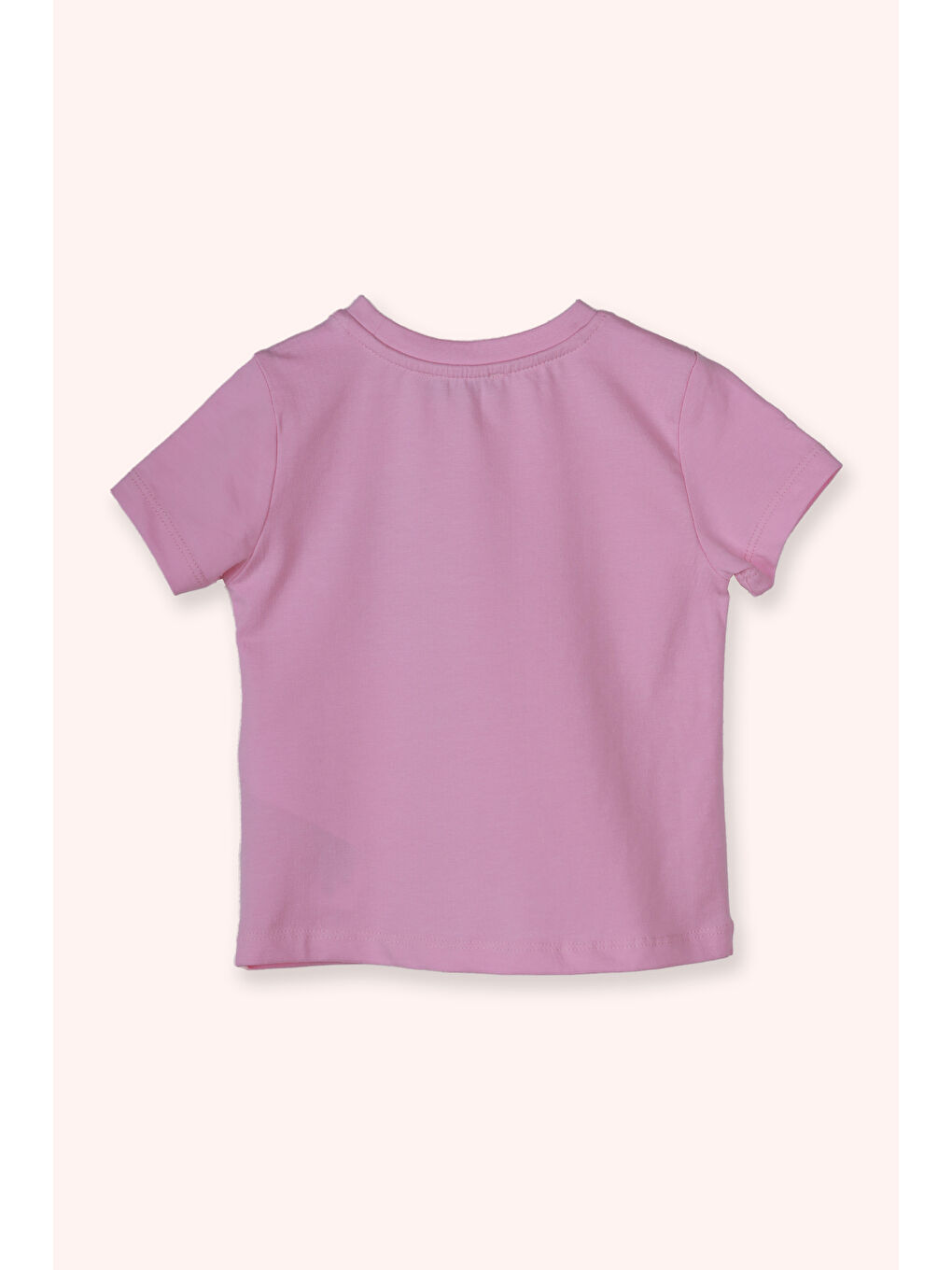 Kız Çocuk Çiçek Motifli T-Shirt Pembe-2