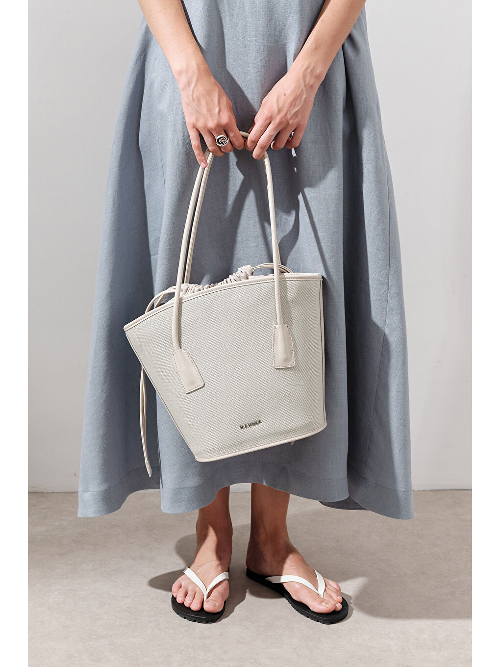 Yeşil Kanvas Kova Çanta Çağla-3