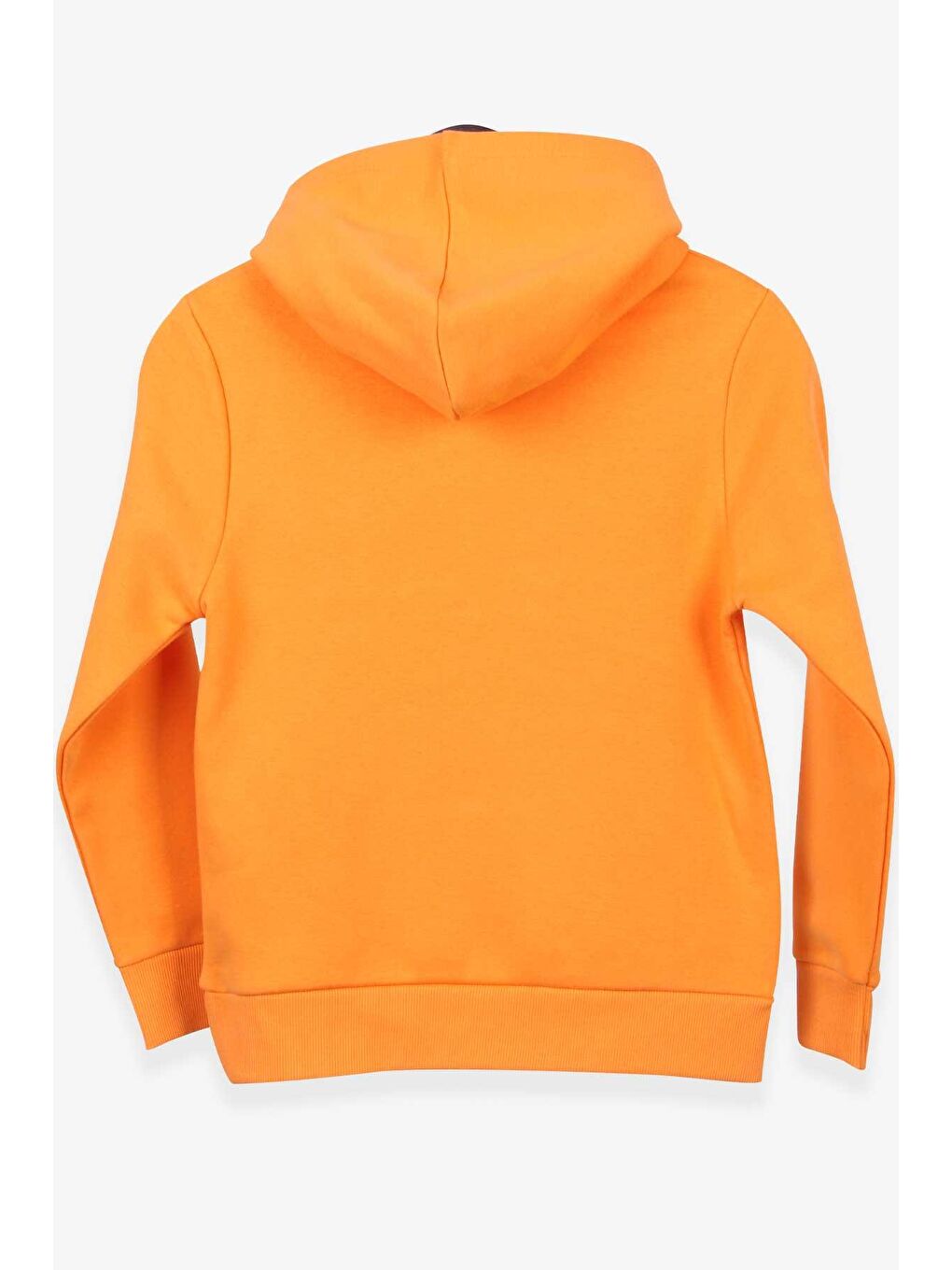 Erkek Çocuk Sweatshirt Baskılı Kanguru Cepli Hardal Sarı (8-14 Yaş)-1