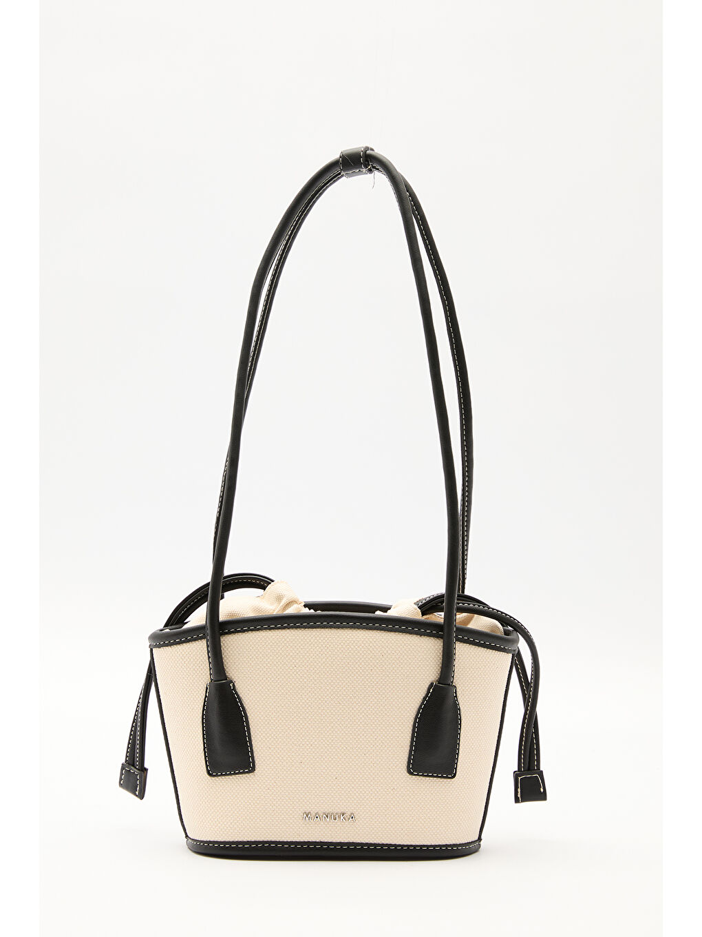 Kanvas Mini Kova Çanta Bej-3