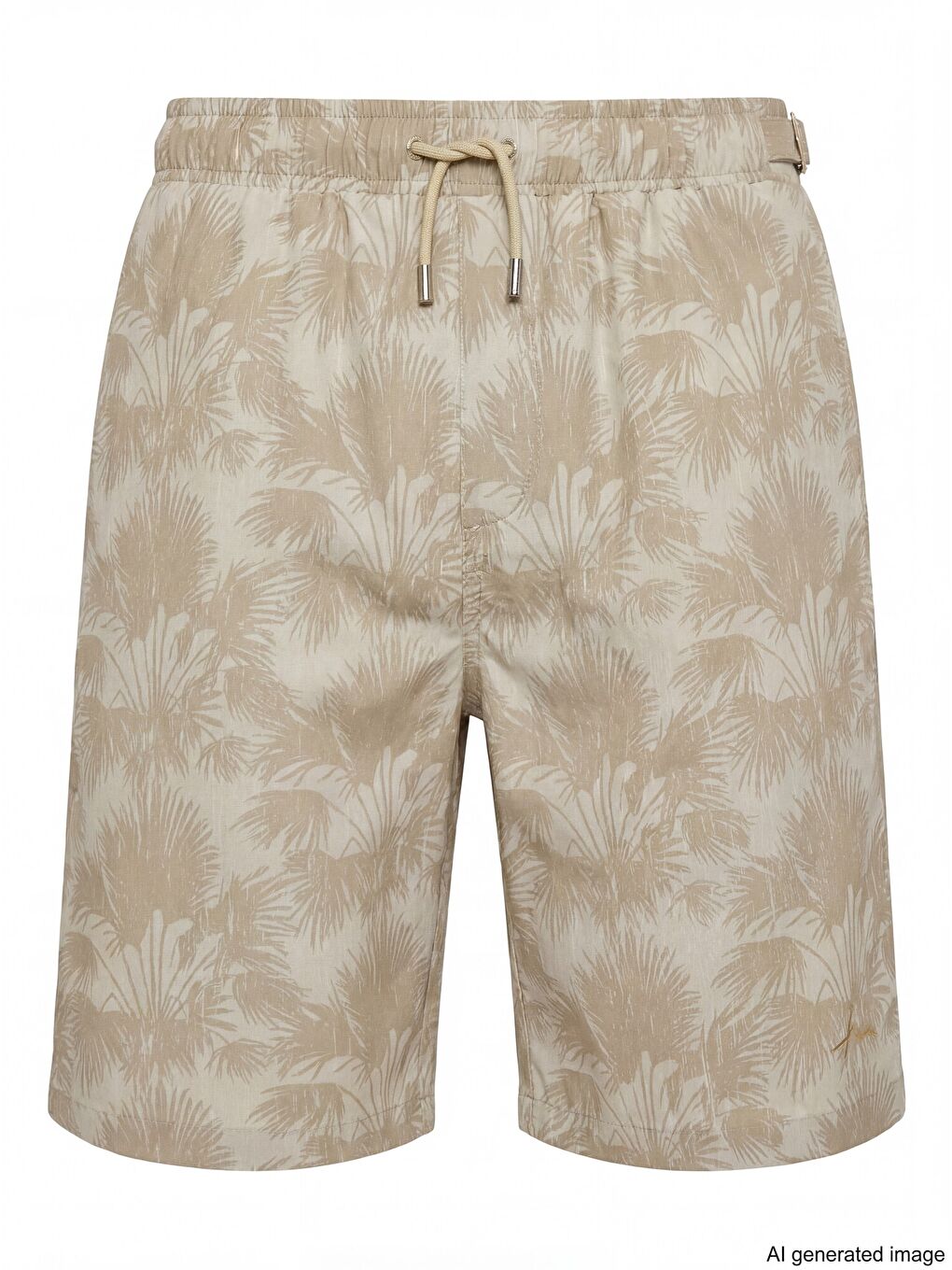 Bej Kemer Toka Detaylı Vizon Erkek Kısa Havuz Ve Deniz Şortu 5054