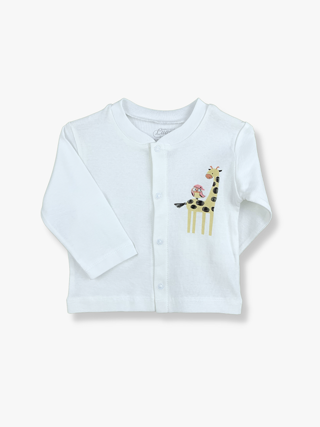 Pembe Bisiklet Yaka Uzun Kollu Baskılı Kız Bebek 2'li Takım-1