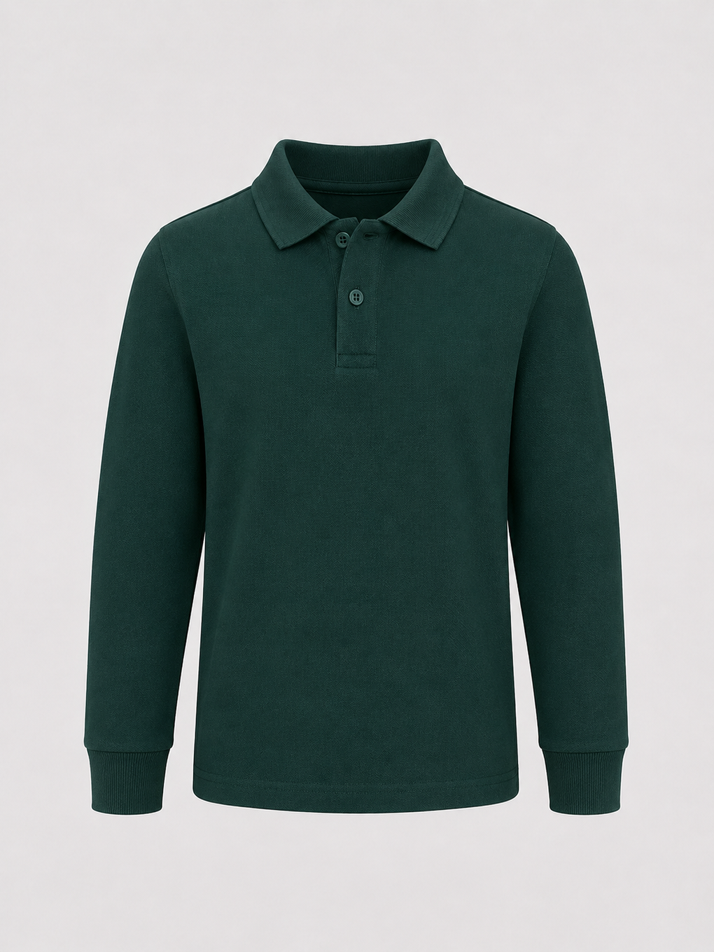 Haki Kids Polo Yaka Basic Uzun Kollu Unisex Erkek Çocuk Tişört-3