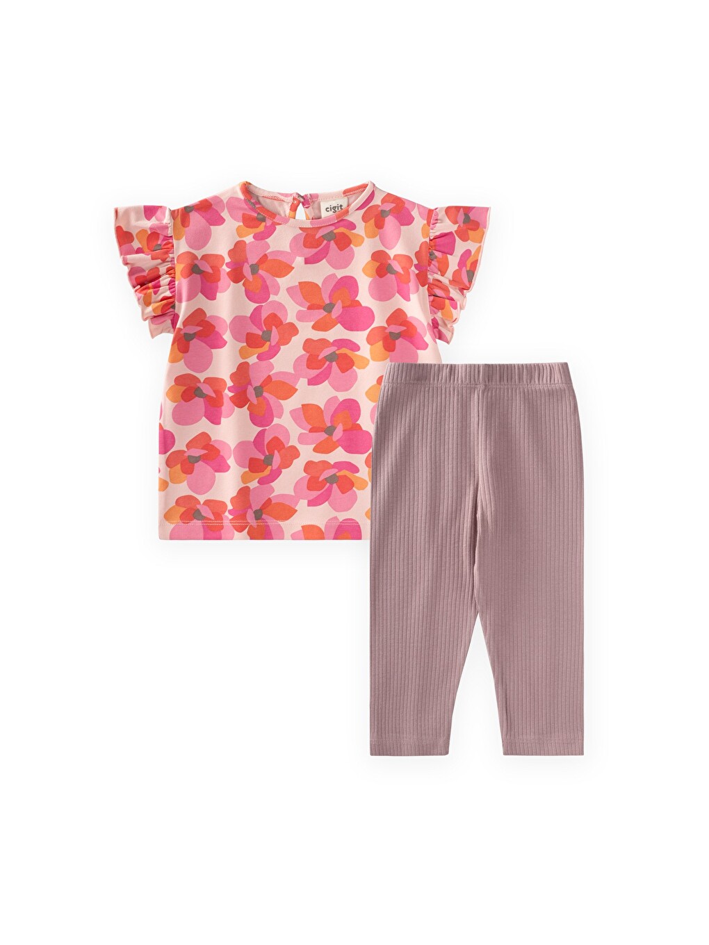 T-shirt Takım 1-8 Yaş Pudra Pembe